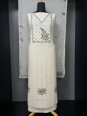 Hand Embroidery Cotton Salwar Set |  PHU200