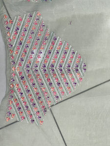 Multi-Colour Floral Embroidery Patterned Glass Organza Saree | BLD467
