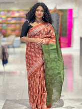 Printed & Kesiya Weaved Bhagalpuri Linen Saree | US259