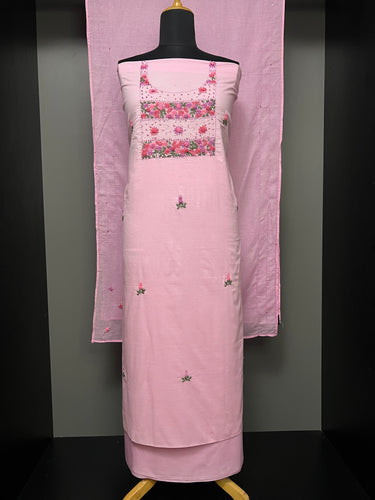 Hand Embroidered Mul Cotton Salwar Set | PHU192