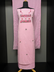 Hand Embroidered Mul Cotton Salwar Set | PHU192