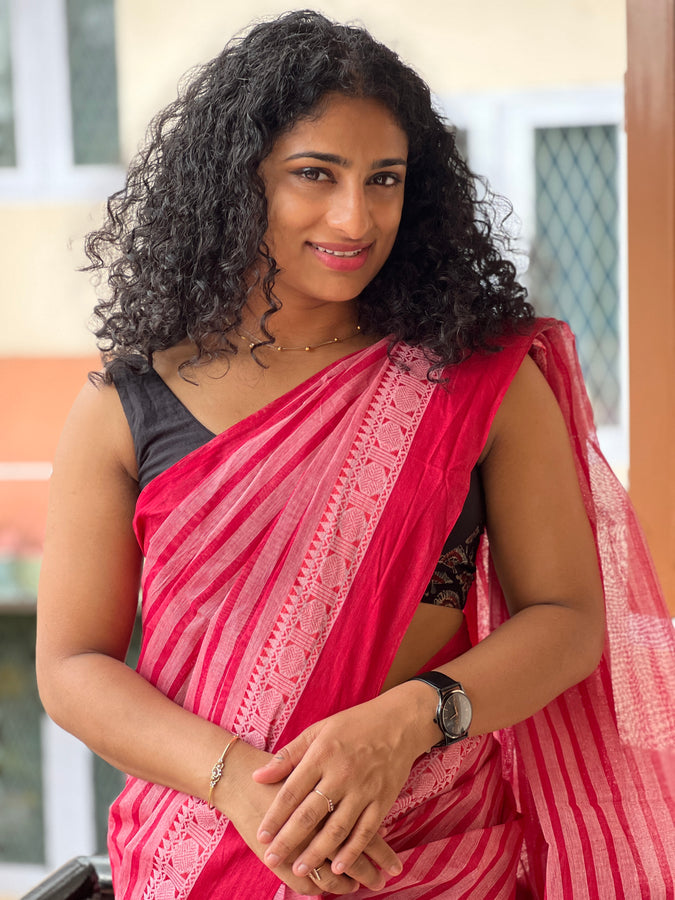 Traditional Weaving Motif  Cotton  Saree | RP381