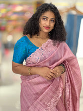 Floral Cutwork Detailed Semi Tussar Saree | SBS1018