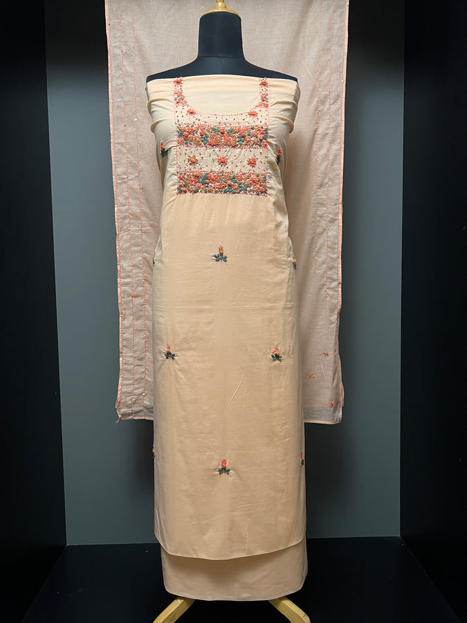 Hand Embroidered Mul Cotton Salwar Set | PHU194