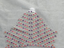 Multi-Colour Floral Embroidery Patterned Glass Organza Saree | BLD466