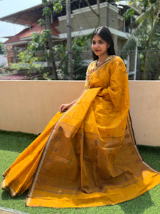Geometrical Motif Mercerized Cotton Saree ( Without Blouse ) | LP101