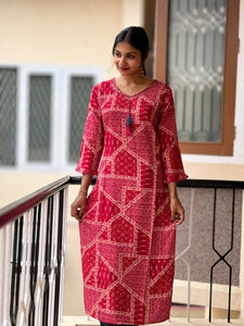 Digital Printed Design Rayon Kurta | FW118