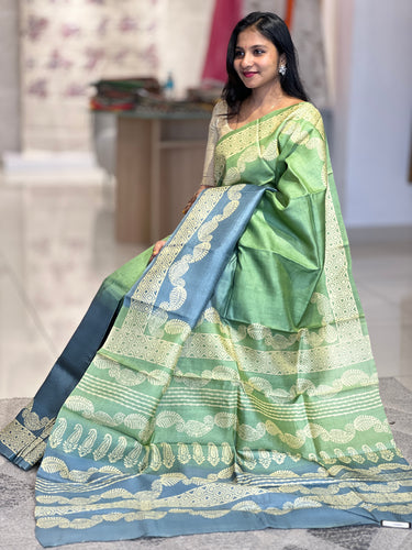 Paisley Print Detailed Pure Tussar Saree | SBS1231