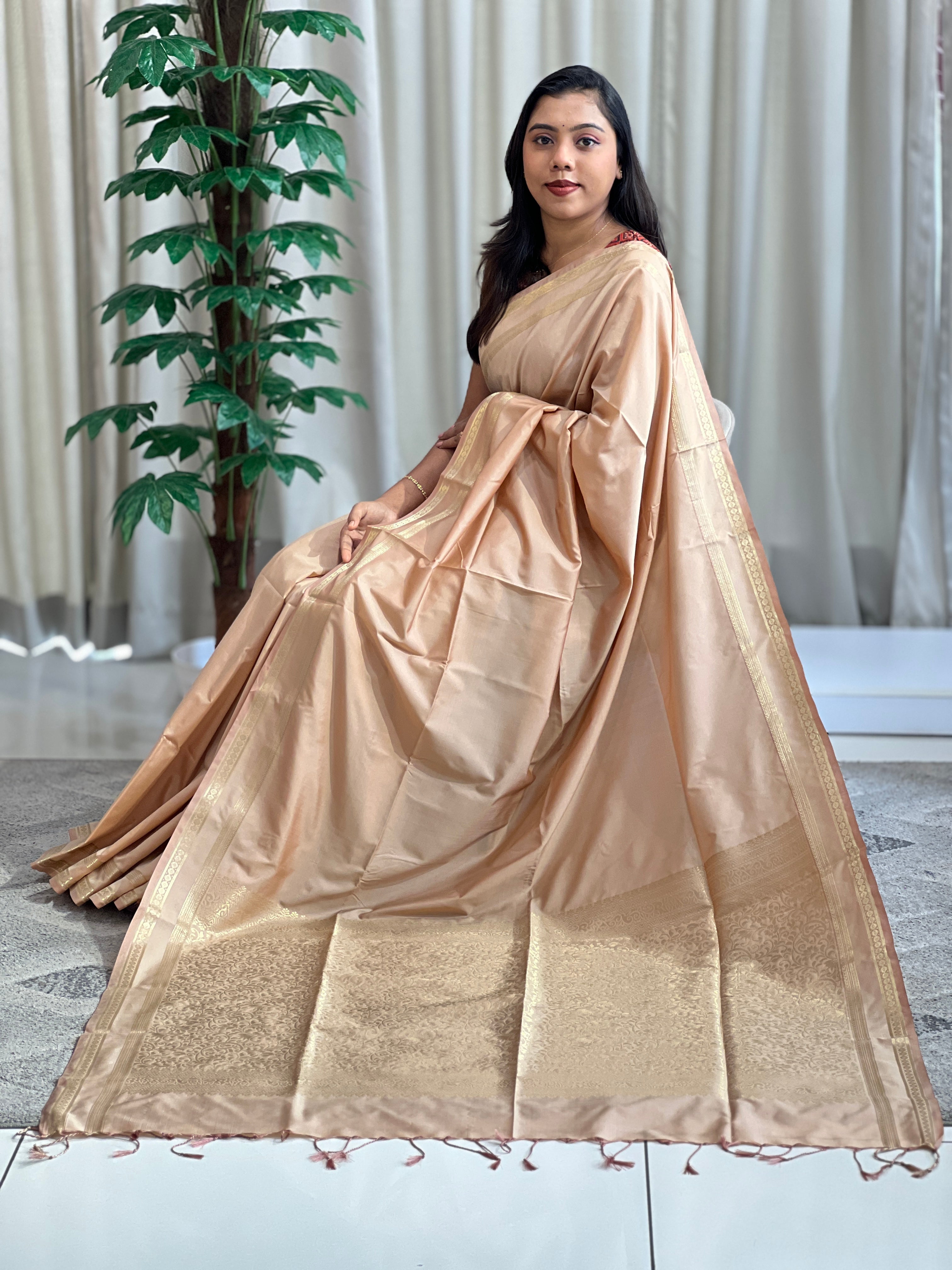 Rettapet Border Pattern Semi Silk Saree | LPR134