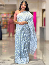 TraditionalJamdani Weaving Linen Finish Saree | RP494