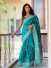 Kutch Work Embroidery Semi Silk Saree | RP429