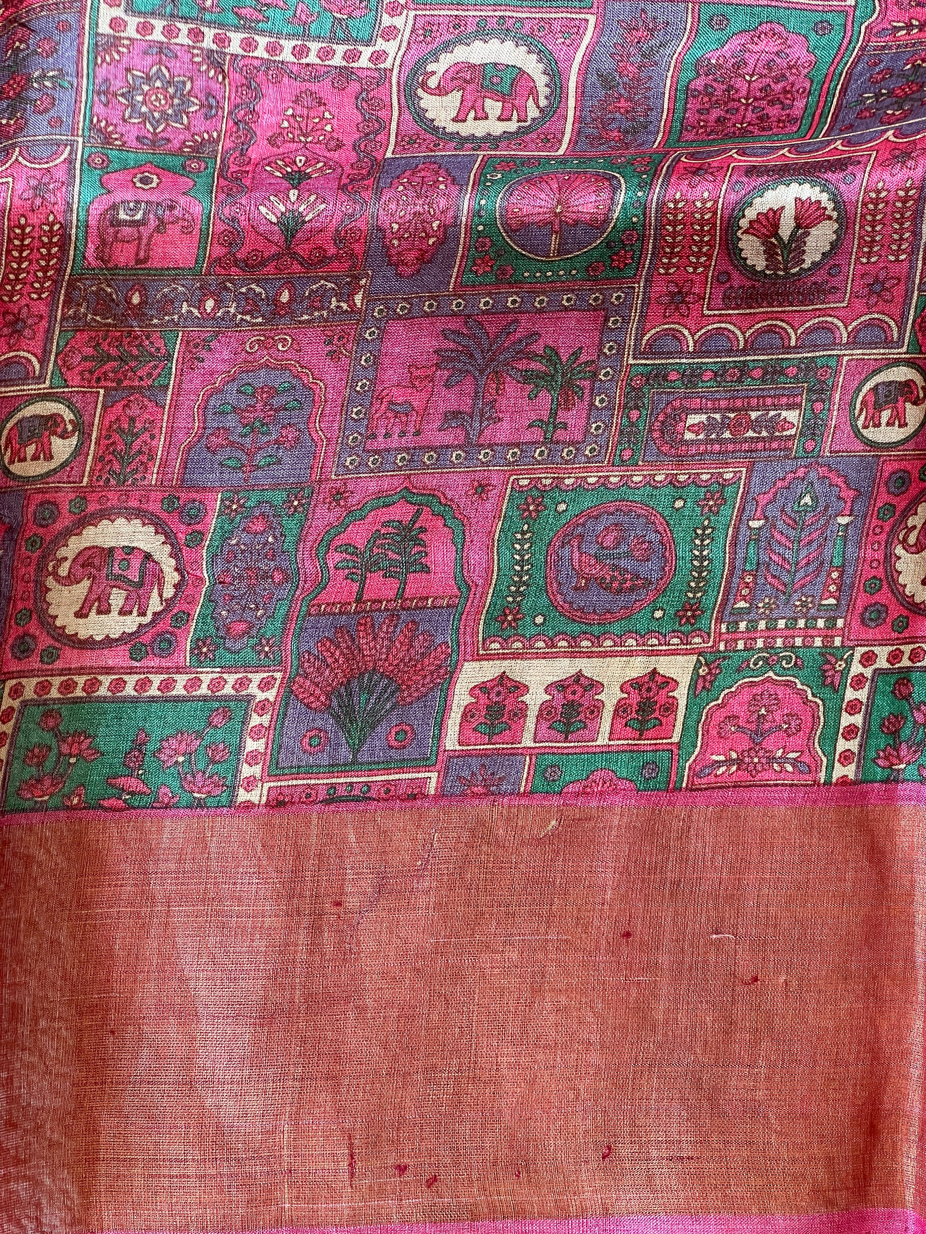 Zari Woven Check Patterned Tussar Saree | RGD1037