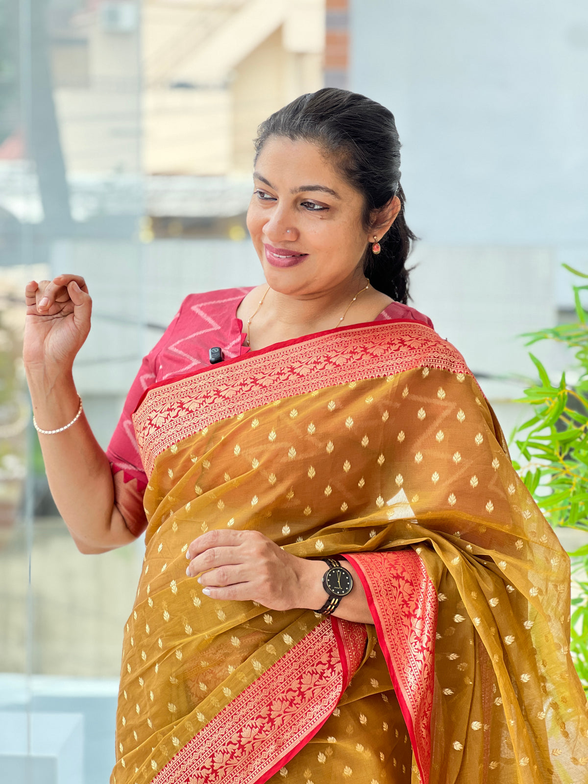 Buta Woven Pattern Kora Banarasi Saree | KMM118