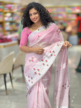 Floral Embroidery Pattern Silky Kota Saree | NHH415