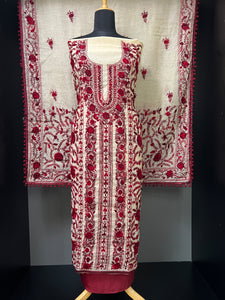 Phulkari Embroidery Chanderi Salwar Set | VET315