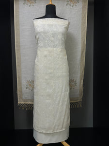 Cross Stitch Embroidery  Linen Salwar Set | MS829