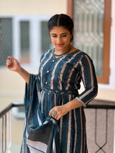 Stripe Design Muslin Finish Kurta Set | FW145