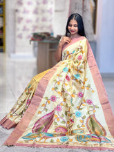 Pen Kalamkari Print Detailed Tussar Saree | CHA132