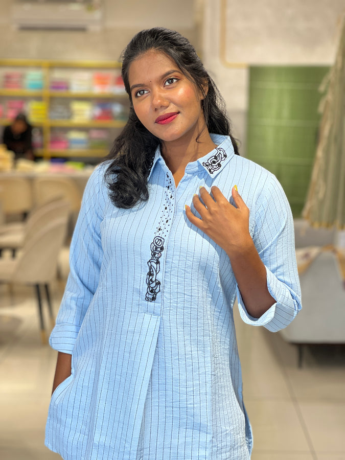 Stripe Patterned Cotton Cord Set | YOC133