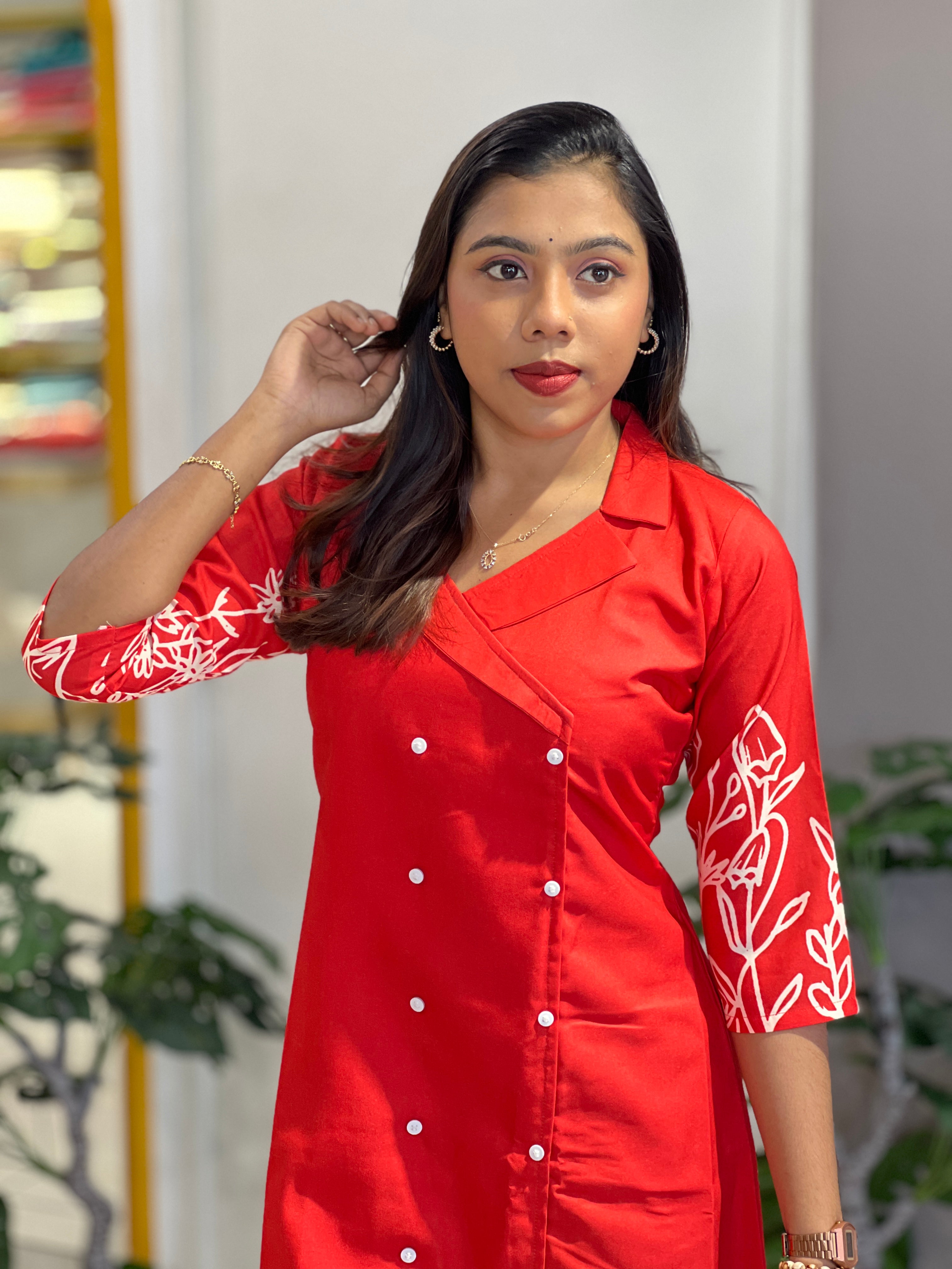 Floral Printed Cotton Kurta | MSN196