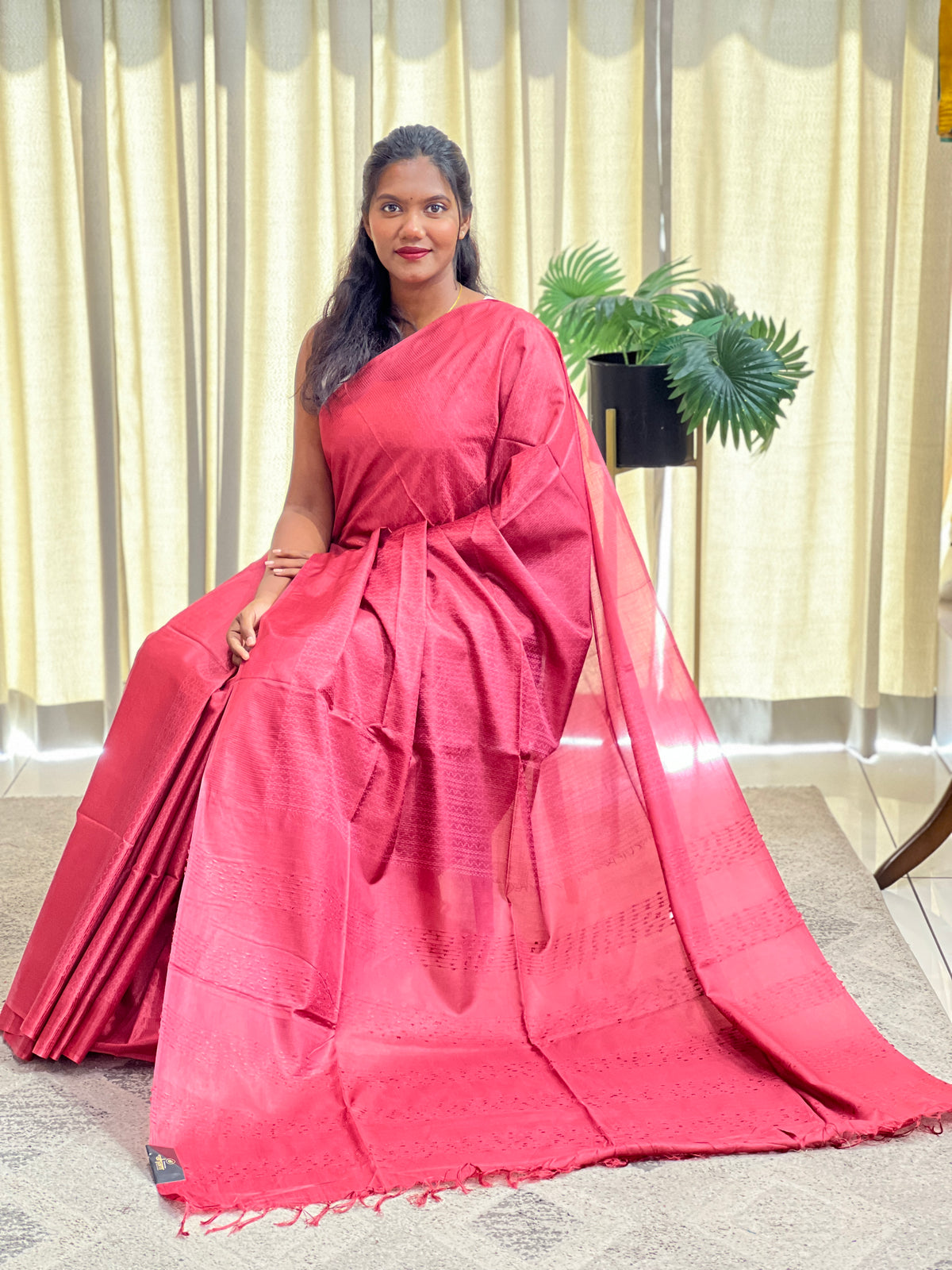 Zig Zag Pattern Semi Silk Saree | LLD117