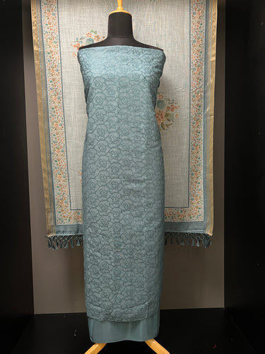 Machine Embroidery Linen Salwar Set |  MS822