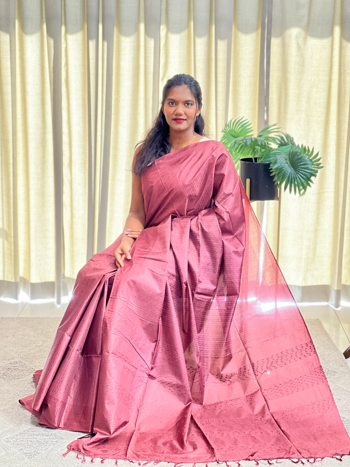 Zig Zag Pattern Semi Silk Saree | LLD120