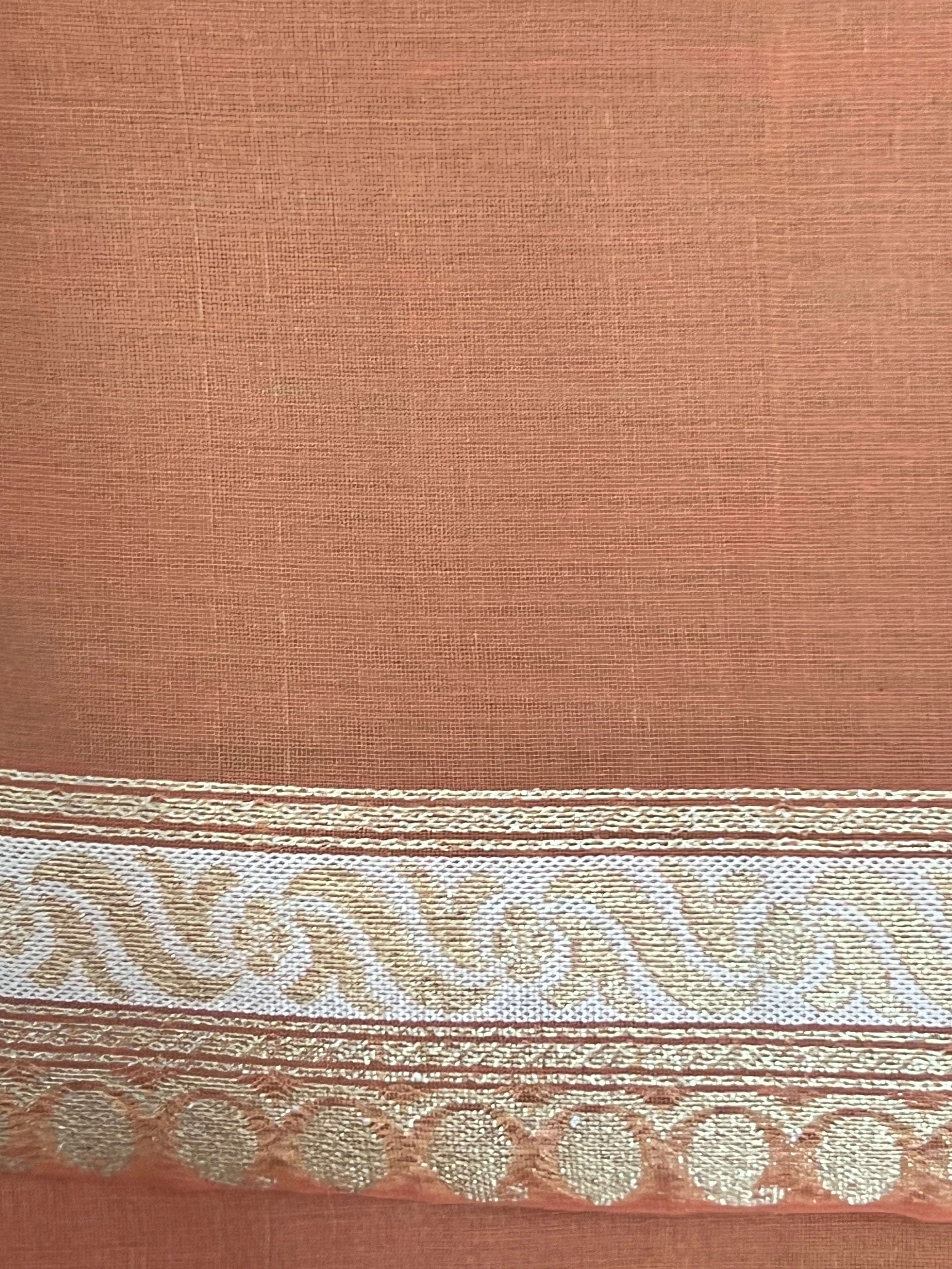 Geometrical Pattern Kora Banarasi Saree | KMM124