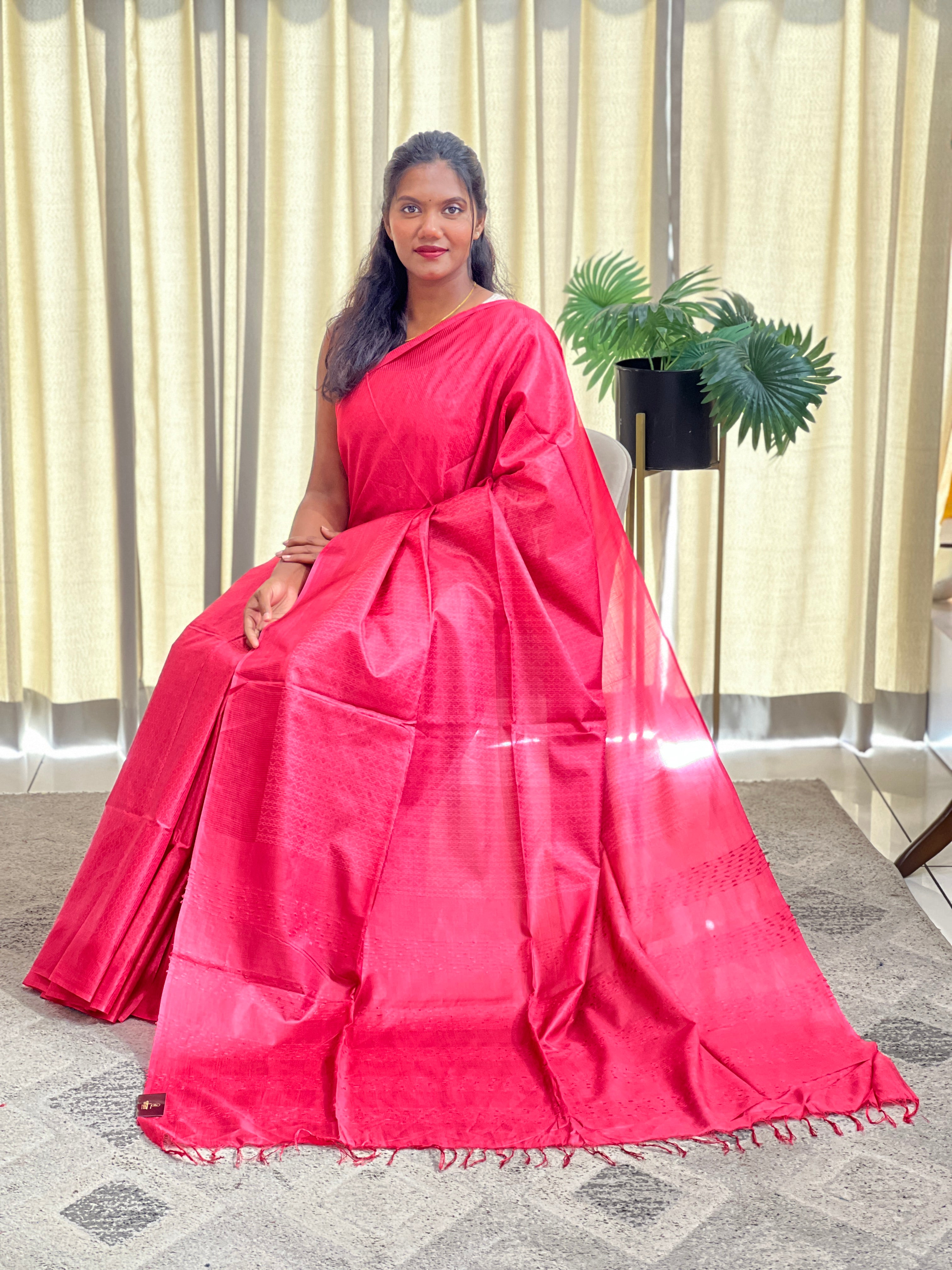 Zig Zag Pattern Semi Silk Saree |  LLD122