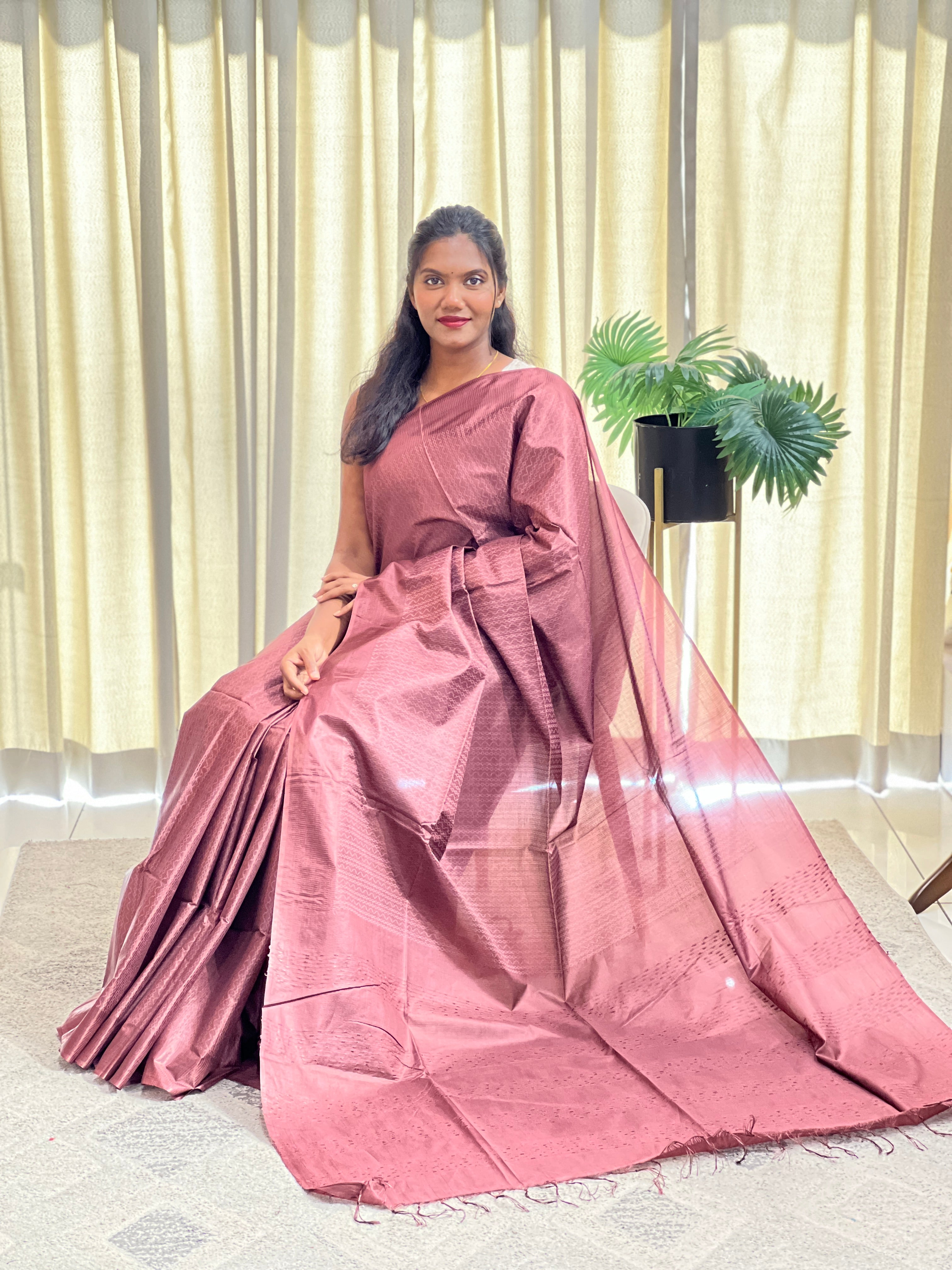 Zig Zag Pattern Semi Silk Saree | LLD123