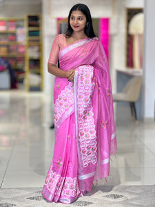 Floral Embroidery Pattern Silky Kota Saree | NHH413