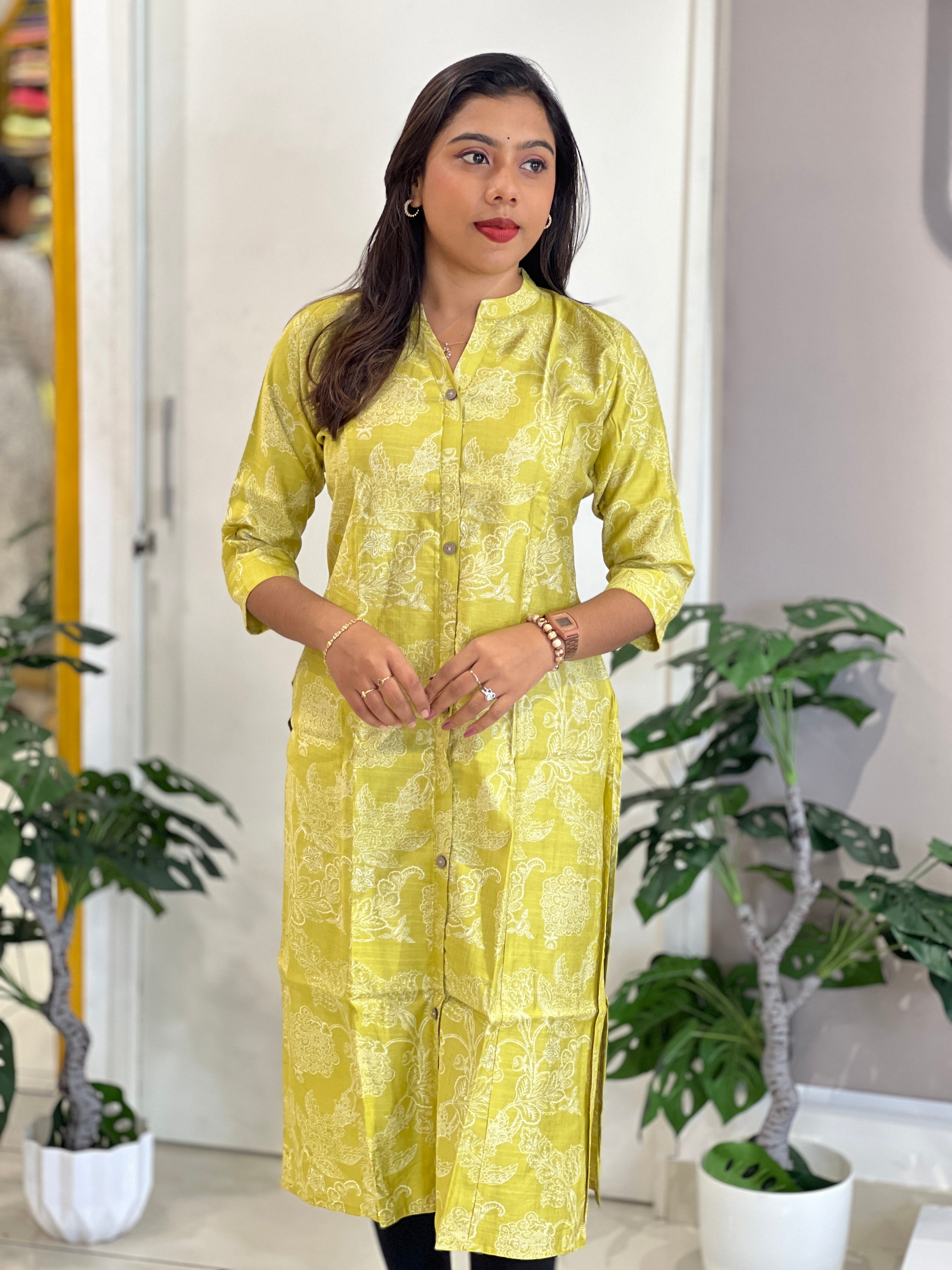Floral Printed Rayon Kurta |  MSN183