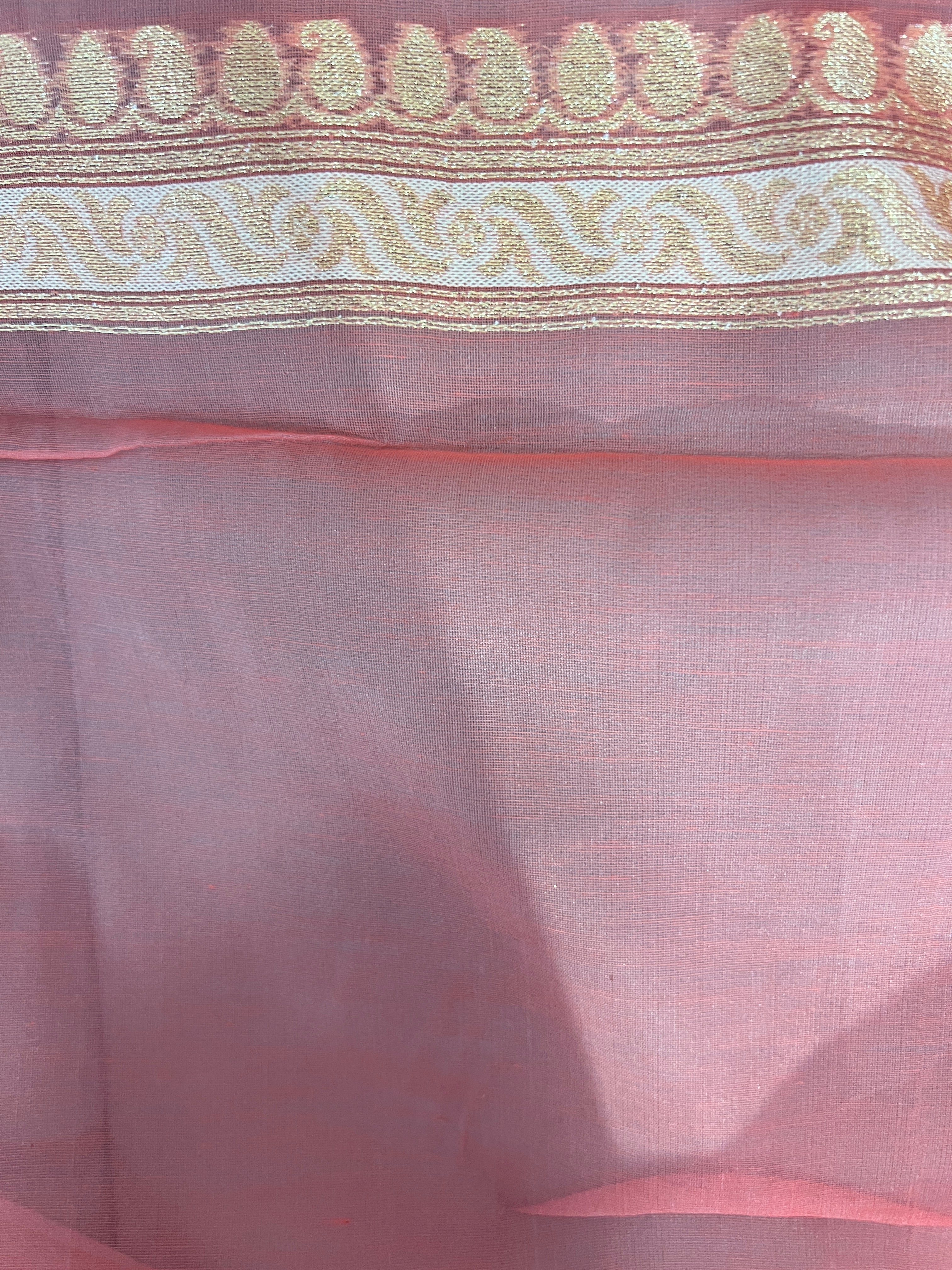 Geometrical Pattern  Kora Banarasi  Saree | KMM114