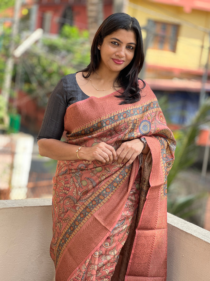 Digital Printed Desi Tussar Saree | NLM117