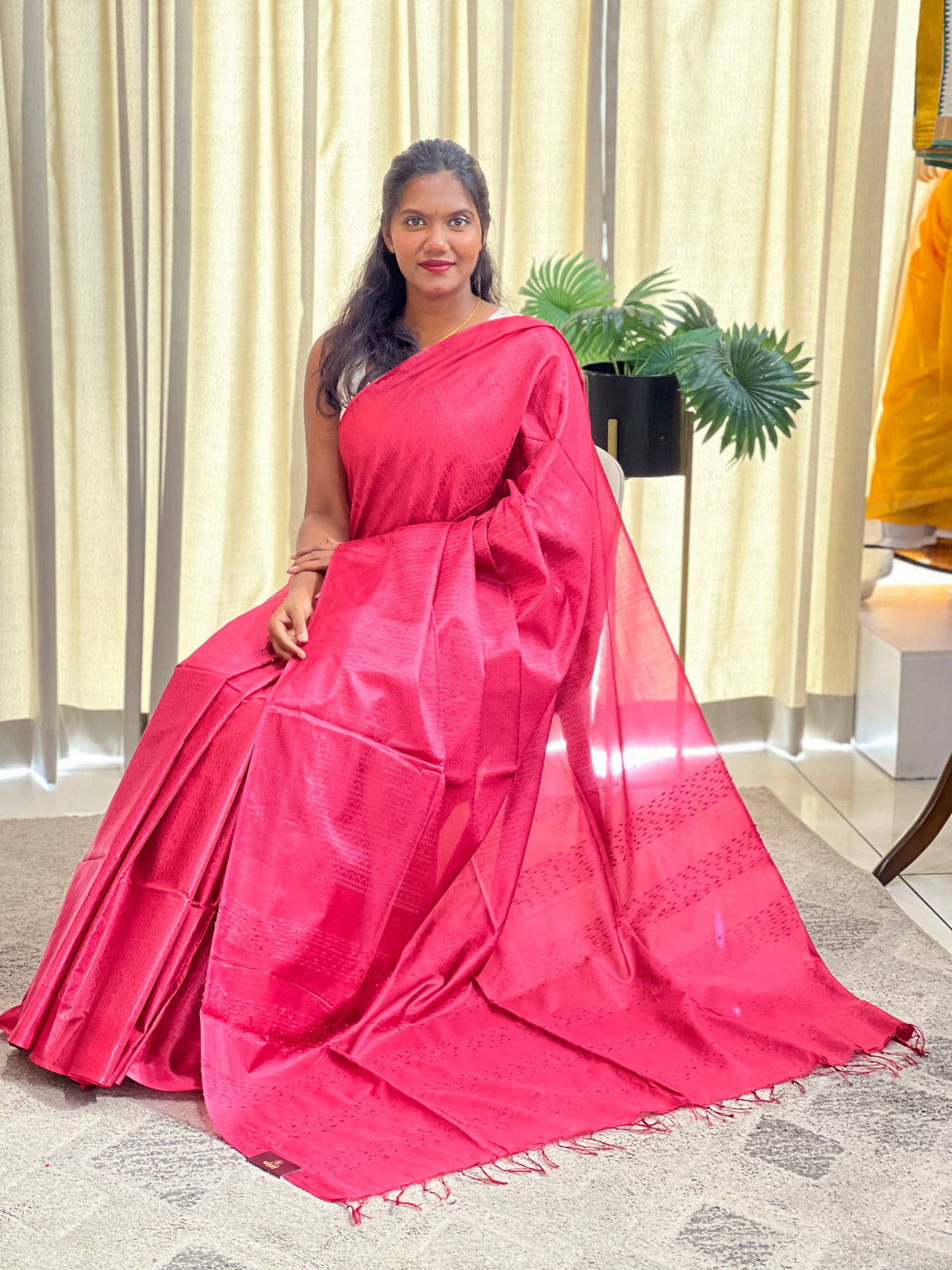 Zig Zag Pattern Semi Silk Saree  | LLD129