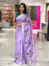 Floral Embroidery Detailed Silky Kota Saree | NHH406