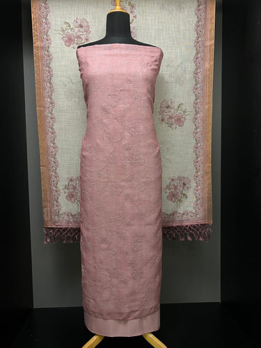 Machine Embroidery Linen Salwar Set | MS828