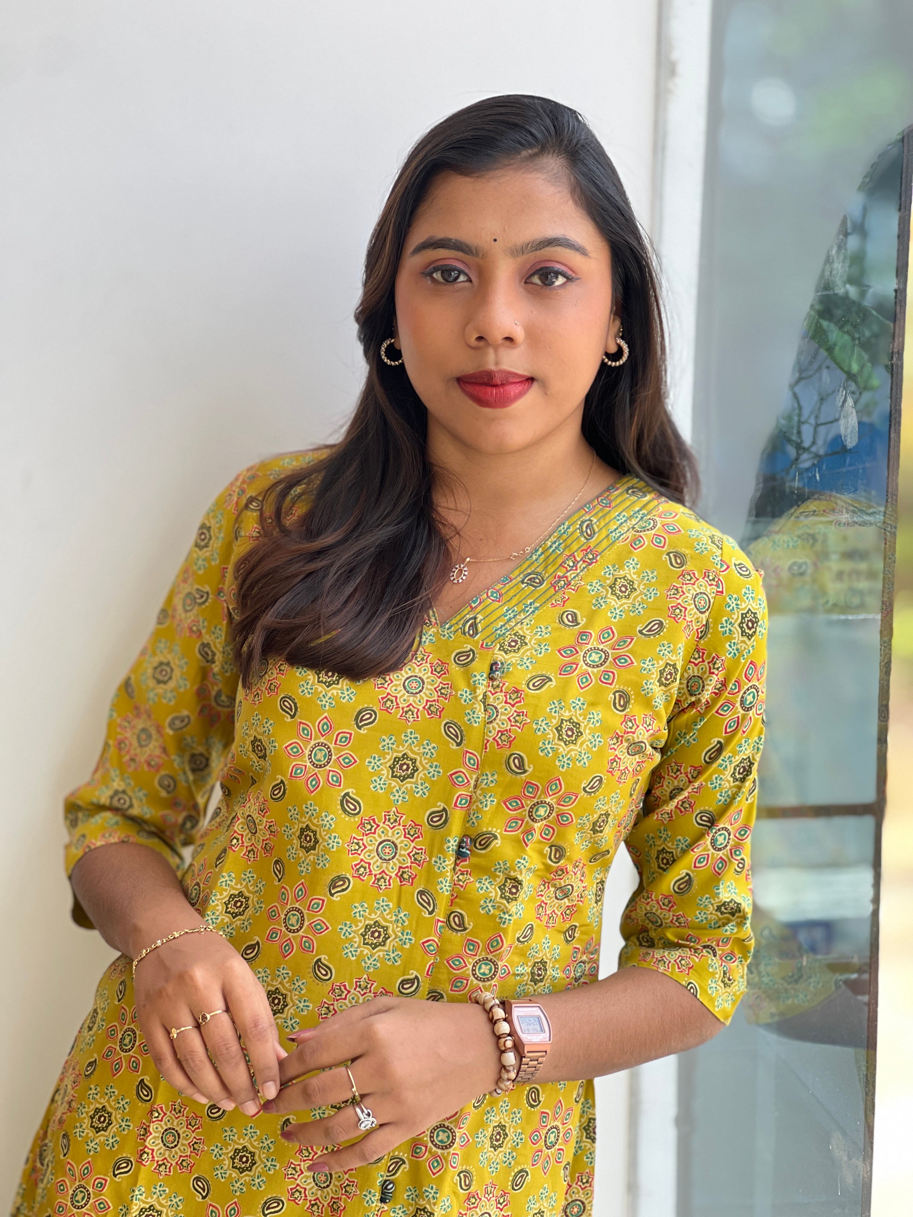 Floral Printed Cotton Kurta | MSN184