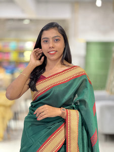 Geometrical Border Pattern  Cotton Blended Saree | RP443