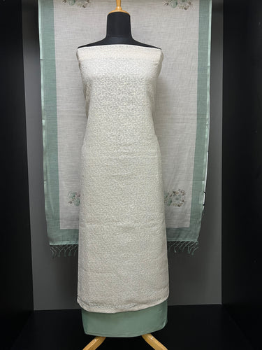 Cross Stitch Embroidery Linen Salwar Set | MS846