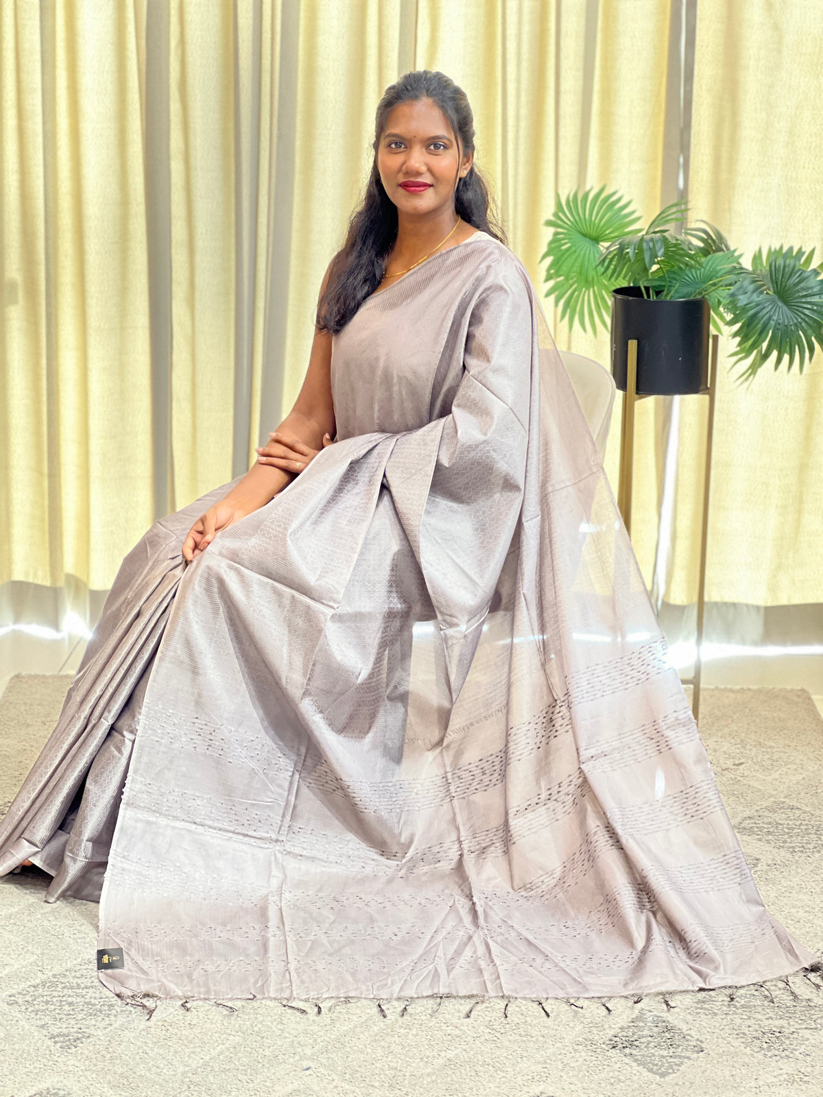 Zig Zag Pattern Semi Silk Saree | LLD130