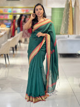 Geometrical Border Pattern  Cotton Blended Saree | RP443