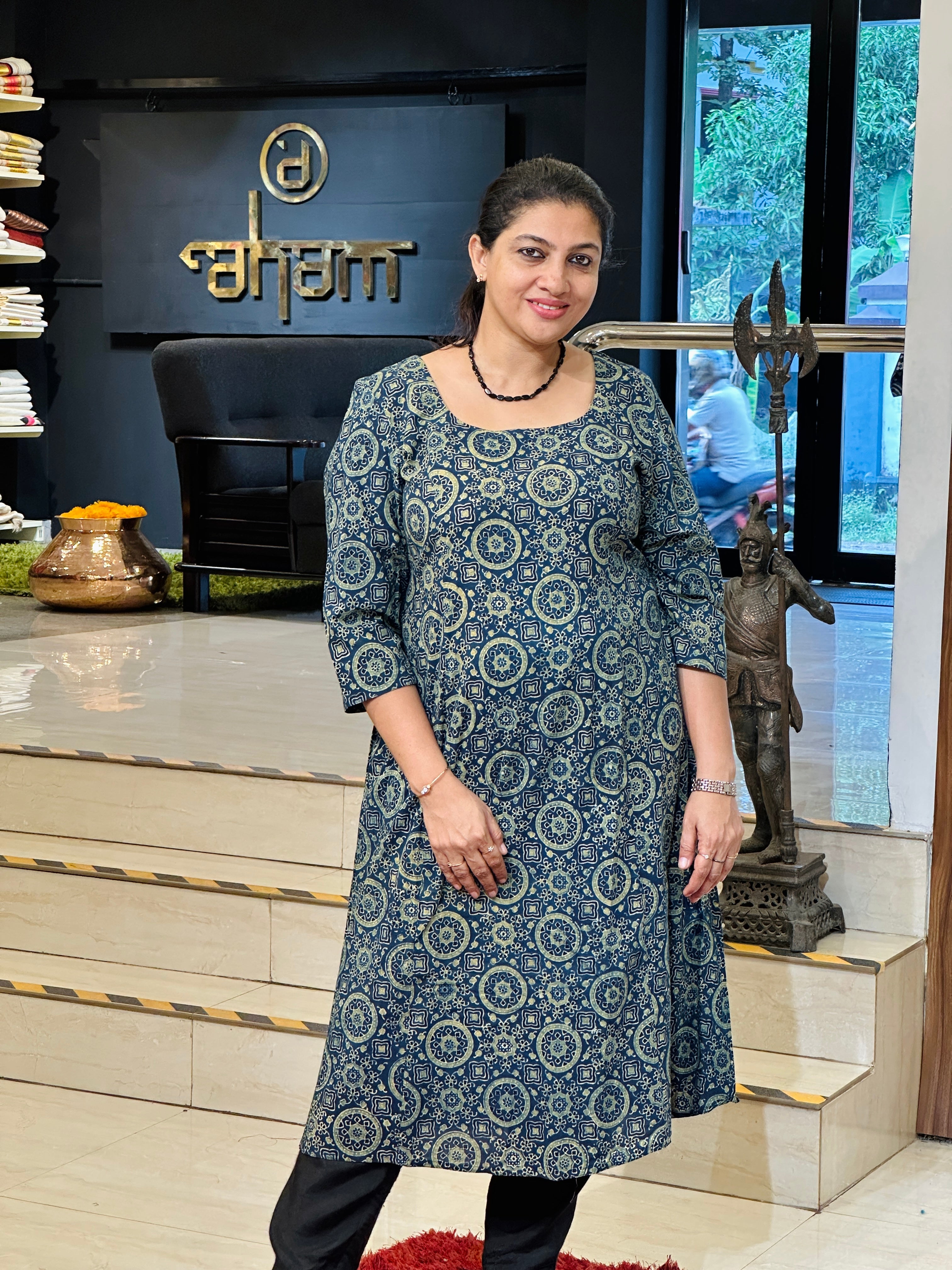 Print Detailed Cotton Kurta | DNT791