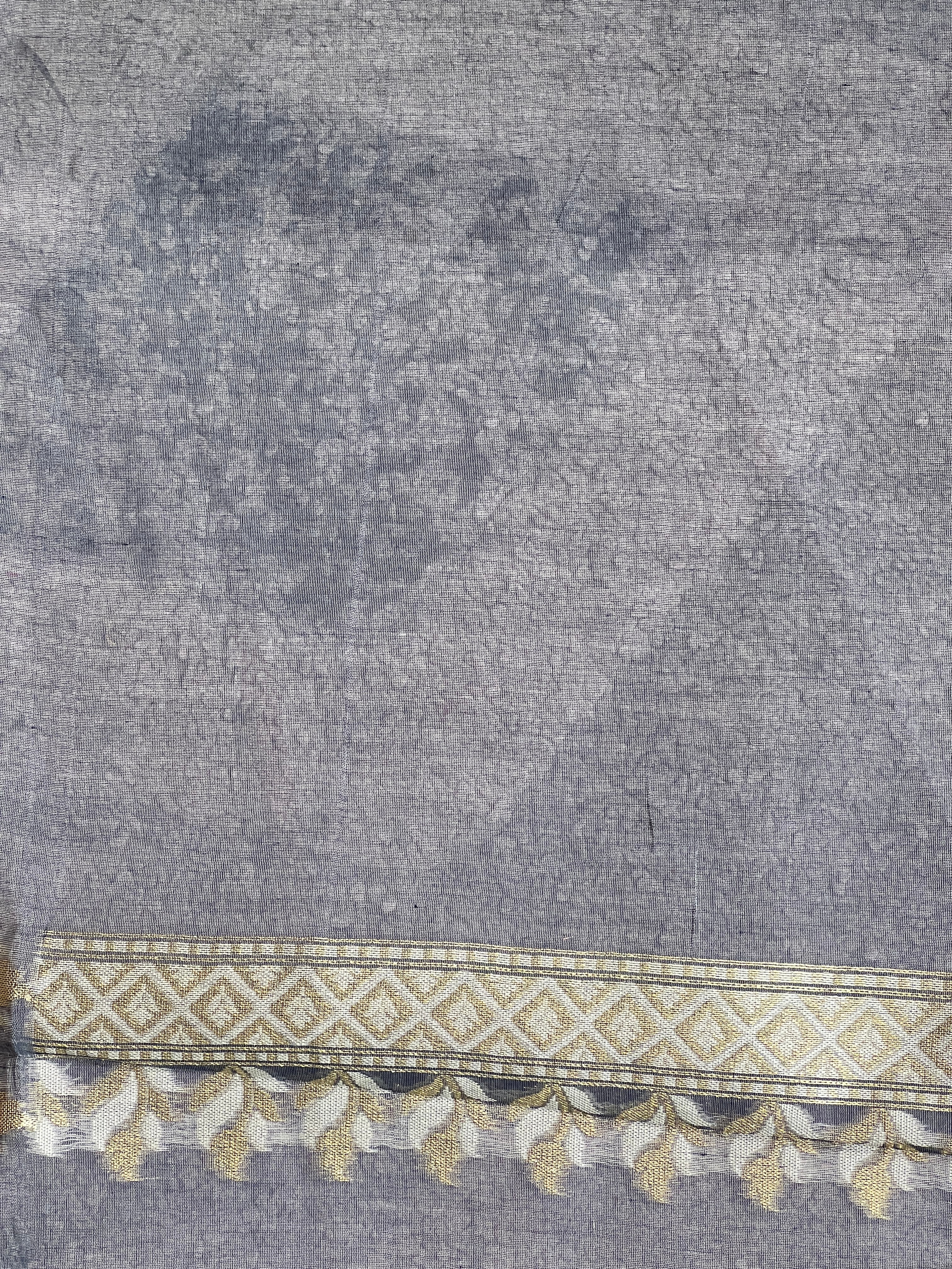 Lehar Pattern Kora Banarasi Saree | KMM131