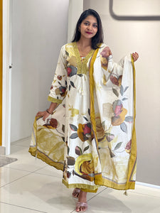 Digital Printed Mul Cotton Kurta Set | FW183