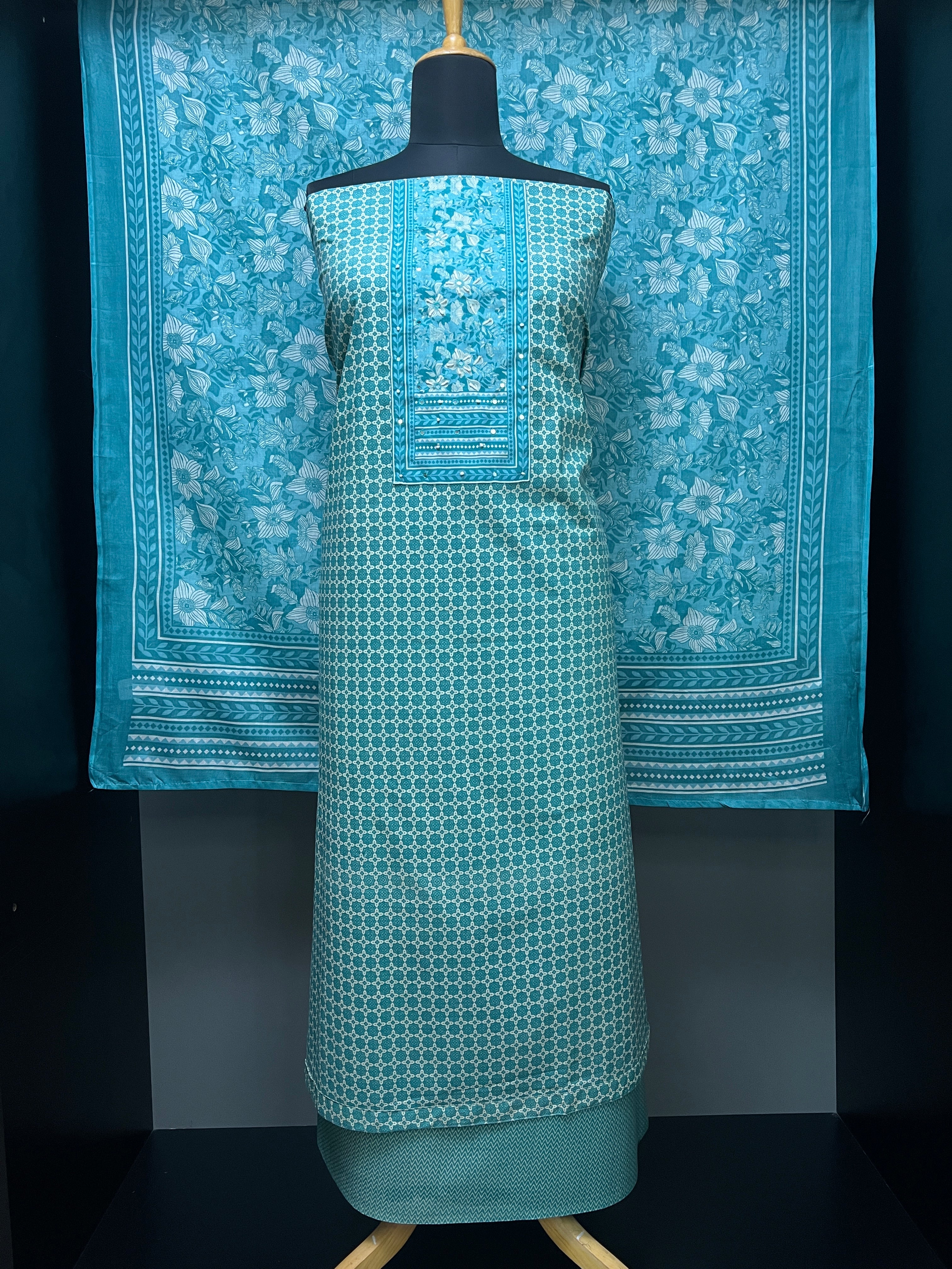 Printed Cotton Salwar Set | DE121