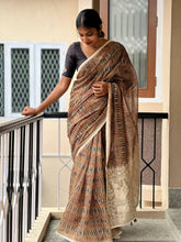 Ikat Inspired Printed Chanderi Finish Saree | DVS120