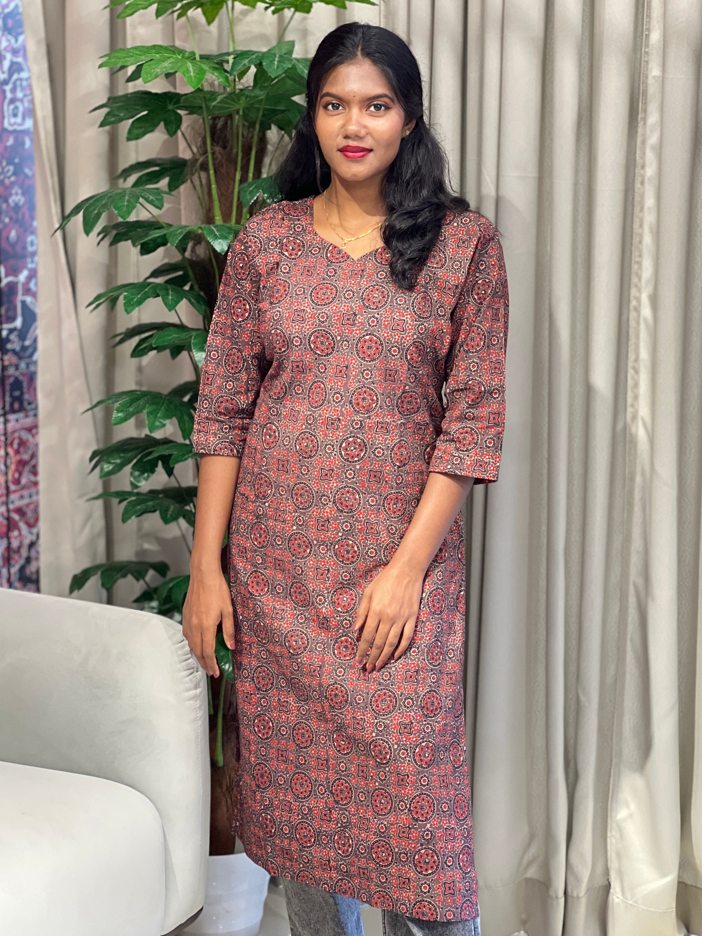 Printed Cotton Kurta  | RMLA133