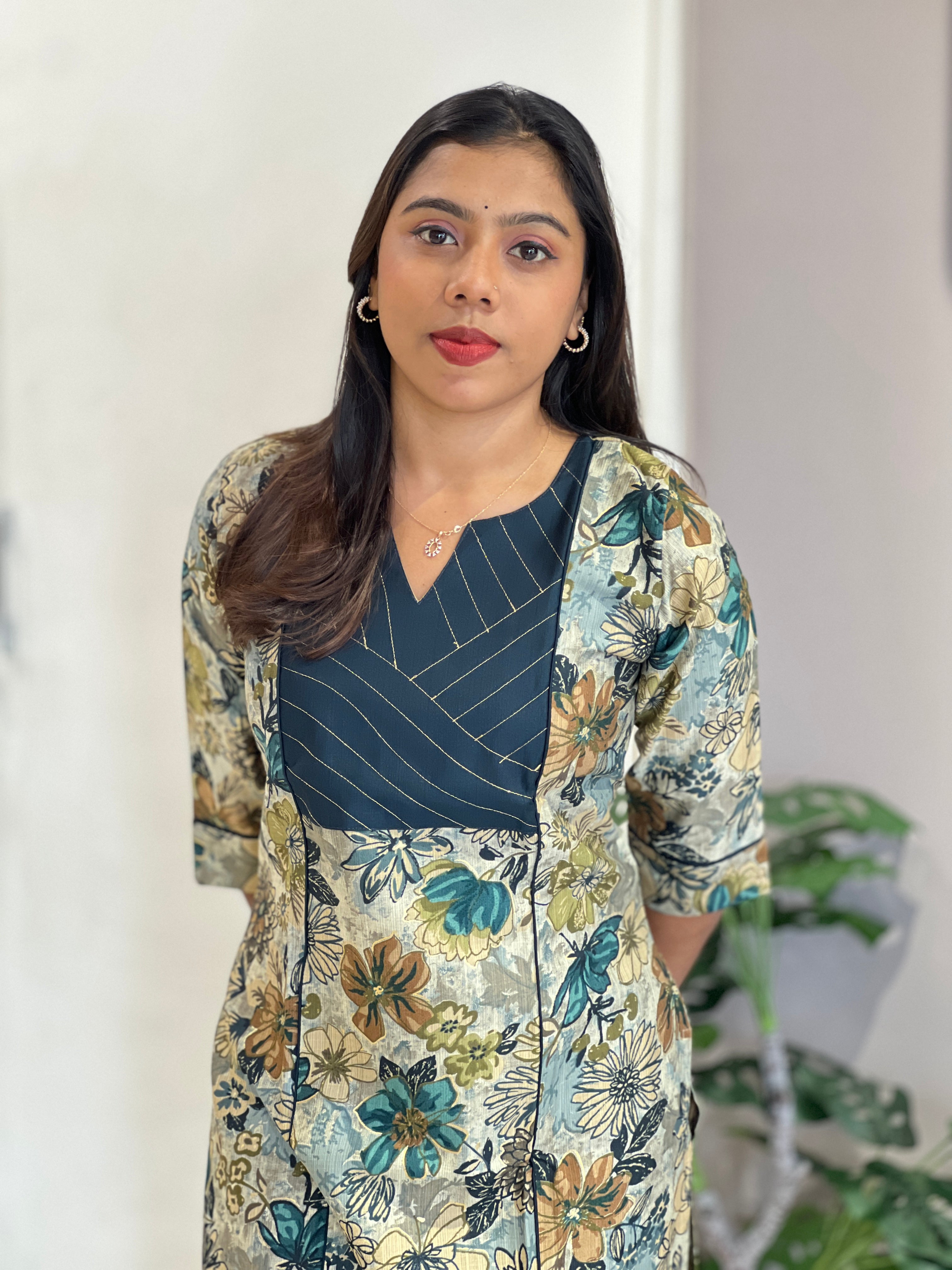 Floral Printed Rayon Kurta | MSN185