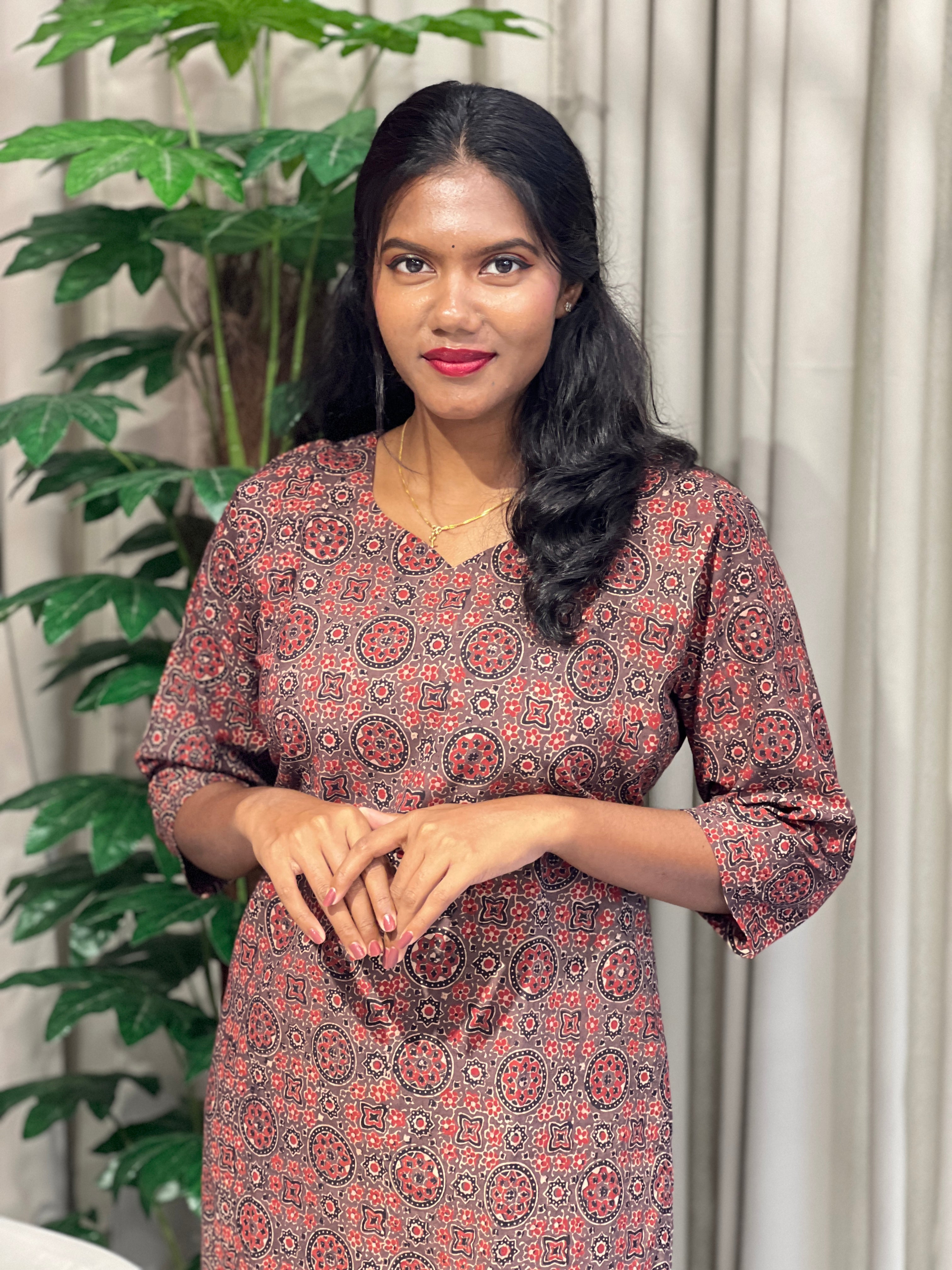 Printed Cotton Kurta  | RMLA133